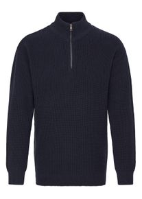 !Solid Troyer SOLID "Troyer SDGoma", Herren, Gr. XL, blau (insignia blau), Obermaterial: 70% Baumwolle CO recyc.. 30% Polyester Pol. recyc.., Pullover Troyer