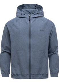 Anorak Ragwear "Anorak Roog A", Damen, Gr. L, blau (navy), Obermaterial: 94% Polyester PES. 6% Elasthan EL., l&auml;ssig geschnitten, hoch geschlossener Ausschnitt, &Auml;rmel ohne &Auml;rmelschlitz B&uuml;ndchen, Jacken Anorak, Sportliche &Uuml;bergangsjacke mit Kapuze