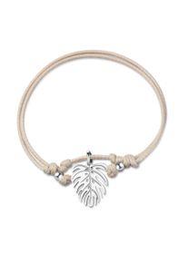 Armband AILORIA "Armband beige/silber JUNGLE", silber, Armb&auml;nder, Damen, Edelstahl, Armband