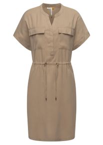 Blusenkleid Ragwear "Blusenkleid Roisa", Damen, Gr. L, N-Gr, beige (latte), Obermaterial: 80% Viskose CV. 20% Polyester PES., Kleider Blusenkleid