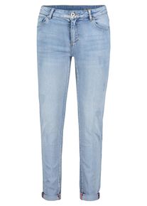 Relaxhose Betty Barclay "Basic-Jeans mit Waschung", Damen, Gr. 46, EURO, blau (light blau denim), Obermaterial: 56% Baumwolle CO. 30% Viskose CV. 12% Polyester PES. 2% Elasthan EL., Hosen Relaxhose
