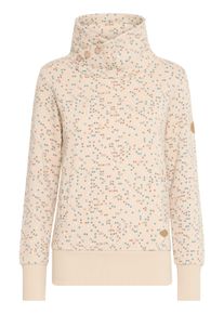 Longpullover oxmo "Sweater OXBEATANETTE", Damen, Gr. XS, beige (oyster), Obermaterial: 55% Polyester PES. 45% Baumwolle CO., Pullover Longpullover