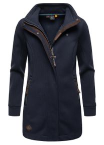 Kurzjacke Ragwear "Sweatjacke Letrice Bonded", Damen, Gr. S, blau (navy), Obermaterial: 100% Polyester PES. Futter: 100% Polyester PES., Jacken Kurzjacke