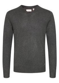 Strickfleece-Pullover Blend "Strickpullover BHWEBER", Herren, Gr. XL, grau (charcoal mix), Obermaterial: 78% Viskose CV. 22% Polyester PES., Pullover Strickfleece-Pullover
