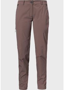 Sch&ouml;ffel Outdoorhose SCH&Ouml;FFEL "CIRC Pants Style Smue WMS", Damen, Gr. 44, Normalgr&ouml;&szlig;en, lila (3905, braun), Oberstoff: 100% Polyester, Hosen Outdoorhose