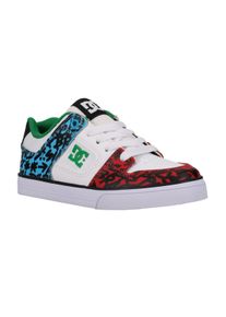 Sneaker DC Shoes "Pure", M&auml;dchen, Gr. 13(30,5), wei&szlig; (wei&szlig;, blau, rot), Obermaterial:Obermaterial: Leder / Futter: Textil / Au&szlig;ensohle: Gummi;, Schuhe Sneaker