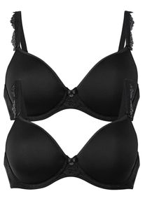 T-Shirt-BH Anita "2er Pack B&uuml;gel BH mit Spacerschale Selma", Damen, Gr. 85, Cup F, schwarz (schwarz schwarz), Obermaterial: 58% Polyester PES. 30% Polyamid PA. 12% Elasthan EL., BHs T-Shirt-BH