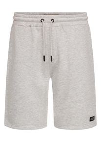 Sweatshorts Blend "BL-Shorts", Damen, Gr. XXL, N-Gr, limestone melange, angeraute Sweatware, Obermaterial: 50% Baumwolle, 50% Polyester, unifarben, relaxed fit kniefrei, Hosen Sweatshorts
