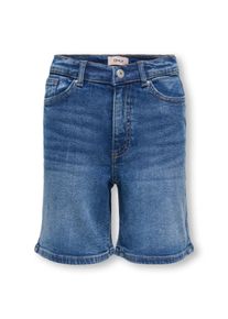 Jeansbermudas KIDS Only "KOGJUICY HW LONG SHORTS DNM AZG", Jungen, Gr. 164, N-Gr, medium blau denim, Denim/Jeans, Obermaterial: 99% Baumwolle, 1% Elasthan, unifarben, regular fit kniefrei, Jeans Jeansbermudas