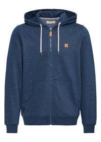 Kapuzensweatjacke Blend "Kapuzenfleecejacke BHPoelle", Herren, Gr. L, blau (marineblaus melange), Obermaterial: 60% Baumwolle CO. 40% Polyester PES., Sweatjacken Kapuzensweatjacke