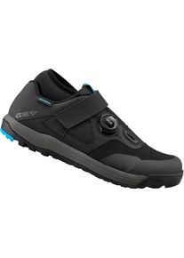Fahrradschuh Shimano "Enduro/Downhill-Fahrradschuhe GE900, Black", Herren, Gr. 46, schwarz, Obermaterial: 100% Kunstleder synt.leather., Schuhe Fahrradschuh