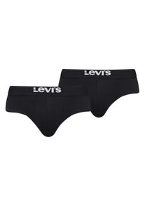 Levi's Slip LEVI'S "Slip 2er Pack", Herren, Gr. M, schwarz, Obermaterial: 95% Baumwolle CO. 5% Elasthan EL., Unterhosen Slip