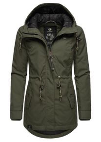 Wintermantel Ragwear "Winterjacke Monadis Black Label", Damen, Gr. M, gr&uuml;n (schwarz olive24), Obermaterial: 65% Polyester PES. 35% Baumwolle CO. Obermaterial: Futter: 100% Polyester PES. 100% Polyester PES., M&auml;ntel Wintermantel
