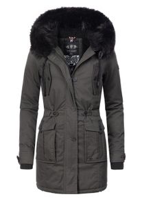 Wintermantel Navahoo "Wintermantel Luluna", Damen, Gr. XXL, grau, Obermaterial: 100% Baumwolle CO. Obermaterial: Futter: 100% Polyester PES. 100% Polyester PES., M&auml;ntel Wintermantel