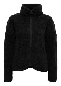 Sweatjacke oxmo "Pl&uuml;schjacke OXTonje", Damen, Gr. XL, schwarz, Obermaterial: 100% Polyester PES., Jacken Sweatjacke