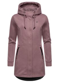 Kapuzensweatjacke Ragwear "Sweatjacke Letti Bonded", Damen, Gr. 5XL, rosa (mauve24), Obermaterial: 100% Polyester PES. Futter: 100% Polyester PES., Sweatjacken Kapuzensweatjacke