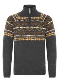 Troyer Blend "Troyer BHNilo", Herren, Gr. XXL, grau (charcoal mix), Obermaterial: 100% Polyacryl PAN., Pullover Troyer