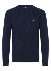 Strickfleece-Pullover Kronstadt "Strickpullover KSCall", Herren, Gr. XL, blau (sky captain), Obermaterial: 100% Baumwolle CO., Pullover Strickfleece-Pullover