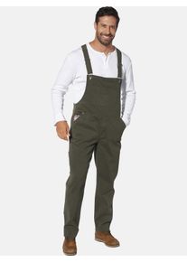 Latzjeans Jan Vanderstorm "Latzhose KEARON", Damen, Gr. 54, N-Gr, gr&uuml;n (oliv), Obermaterial: 98% Baumwolle CO. 2% Elasthan EL., Hosen Latzjeans