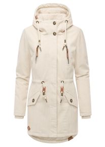 Kurzmantel Ragwear "Kurzmantel Ellsie Cordy YOUMODO", Damen, Gr. 3XL, beige (ecru), Obermaterial: 100% Baumwolle CO. Obermaterial: Futter: 100% Polyester PES. 100% Polyester PES., M&auml;ntel Kurzmantel