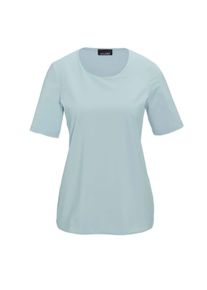 Langarm-Poloshirt GOLDNER "Gepflegtes Shirt in formstabiler Ware", Damen, Gr. 38, blau (bleu), Obermaterial: 82% Polyester PES. 18% Elasthan EL., normal, Sonstiges, Shirts Langarm-Poloshirt, Ohne