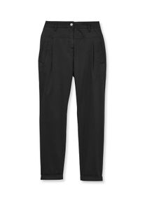 Madeleine Mode Chinohose MADELEINE "Hose Chino-Hose mit Bundfalten", Damen, Gr. 46, N + K Gr, schwarz, Obermaterial: 98% Baumwolle CO (CMIA). 2% Elasthan EL., Hosen Chinohose