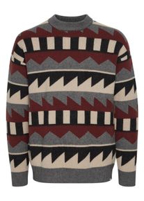 !Solid Strickfleece-Pullover SOLID "Strickpullover SDDeshan", Herren, Gr. XXL, rot (port), Obermaterial: 50% Viskose CV. 30% Nylon NY. 20% Polyester PES., Pullover Strickfleece-Pullover