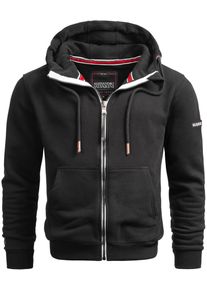Sweatjacke Alessandro Salvarini "Alessandro Salvarini Herren Sweatjacke AS293", Herren, Gr. S, schwarz, Obermaterial: 65% Baumwolle CO. 35% Polyester PES., Sweatjacken Sweatjacke