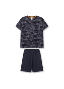 Schlafanzug Sanetta "Pyjama", Jungen, Gr. 152, schwarz (schwarz, grau), Obermaterial: 100% Baumwolle CO., Homewear-Sets Schlafanzug