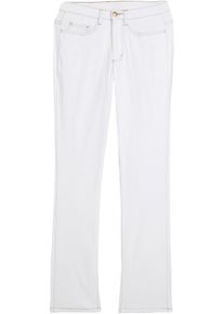 Straight-Jeans bonprix, Damen, Gr. 46, K-Gr, wei&szlig; twill (l&auml;nge: kurz), Denim/Jeans, Obermaterial: 97% Baumwolle, 3% Elasthan, regular fit, Jeans Straight-Jeans, Regular Fit, Komfort-Stretch-Material, leichte Stoffqualit&auml;t