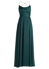 Abendkleid Vera Mont "Abendkleid mit Wasserfallausschnitt", Damen, Gr. 44, EURO, gr&uuml;n (dusty slate), 97% Polyester PES. 3% Elasthan EL., Kleider Abendkleid