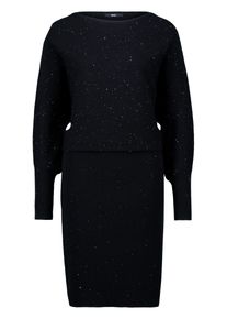 Strickkleid Zero "Strickkleid mit Pailletten", Damen, Gr. 40, EURO, schwarz (schwarz beauty), Obermaterial: 42% Viskose CV. 40% Polyester PES. 18% Polyamid PA., Kleider Strickkleid