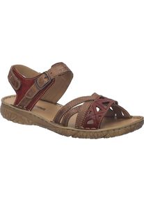 Sandale Josef Seibel "Ivy 08, rot-kombi", Damen, Gr. 38, rot (rot, kombi), Obermaterial: 100% Rindsleder Leather cow., Schuhe Sandale