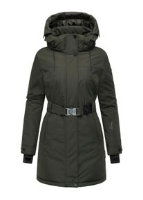 Wintermantel Navahoo "Wintermantel Frostkuss 14", Damen, Gr. L, gr&uuml;n (schwarz olive), Obermaterial: 100% Polyester PES. Obermaterial: Futter: 100% Polyester PES. 100% Polyester PES., M&auml;ntel Wintermantel