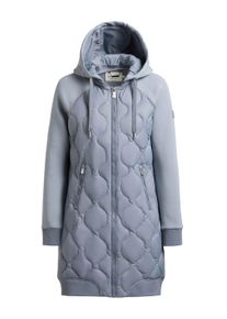 Kurzmantel Khujo "Kurzmantel Nora", Damen, Gr. M, blau (misty blau), Obermaterial: 100% Nylon NY. Obermaterial: Futter: 100% Nylon NY. 100% Polyester PES., M&auml;ntel Kurzmantel