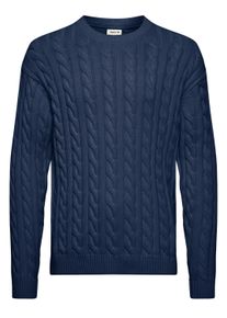 !Solid Strickfleece-Pullover SOLID "Strickpullover SDMalcolm", Herren, Gr. XXL, blau (insignia blau), Obermaterial: 92% Baumwolle CO. 8% Nylon NY., Pullover Strickfleece-Pullover