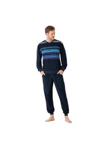 Schlafanzug Hajo "Pyjama", Herren, Gr. 3XL, bunt (blau), Obermaterial: 83% Baumwolle CO. 17% Polyester PES., Homewear-Sets Schlafanzug