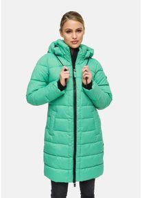 Winterjacke Marikoo "Marikoo Kaltn&auml;schen Damen Winter Steppmantel Jacke N075", Damen, Gr. L, gr&uuml;n (crystal gr&uuml;n), Obermaterial: 100% Polyester PES., Jacken Winterjacke