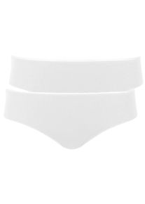 Brasilslip LISCA "2er Pack Damen Brasil Slip Emma", Damen, Gr. XL, wei&szlig;, Stoff, Obermaterial: 45% Baumwolle CO. 45% Modal CMD. 10% Elasthan EL., Unterhosen Brasilslip