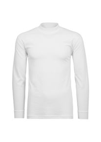 Longsweatshirt Ragman "Longsleeve Langarm Basic Stehkragen Regular Fit", Herren, Gr. L, wei&szlig;, Obermaterial: 100% Baumwolle CO., Sweatshirts Longsweatshirt