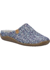 Hausschuh Josef Seibel "Vinny 03, blau-multi", Damen, Gr. 44, blau (blau, multi), Obermaterial: 80% Rindsleder Leather cow. 20% Textilmaterial TEXMAT., Schuhe Hausschuh
