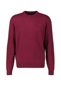 Strickpullover Lerros "Strickpullover in Gro&szlig;en Gr&ouml;&szlig;en in Woll-Kaschmir-Mix", Herren, Gr. 5XL, maple rot, 88% Wolle, 12% Kaschmir, Rundhals, Pullover Strickpullover