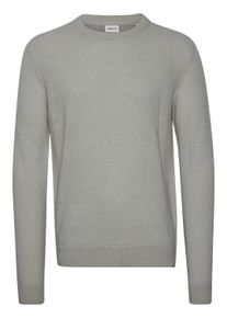 !Solid Strickfleece-Pullover SOLID "Strickpullover Sddyllon", Herren, Gr. XXL, grau (light grau melange), Obermaterial: 60% Lammfell LF. 40% Nylon NY., Pullover Strickfleece-Pullover