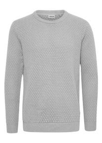 !Solid Strickfleece-Pullover SOLID "Strickpullover SDClive", Herren, Gr. 3XL, grau (light grau melange), Obermaterial: 100% Baumwolle CO., Pullover Strickfleece-Pullover