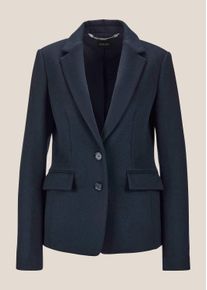 Madeleine Mode Longblazer MADELEINE "Blazer Blazer aus reiner Wolle", Damen, Gr. 40, blau (marine), Obermaterial: 100% Wolle WO., Modern, normal, Blazer Longblazer
