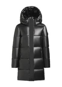 Steppmantel Khujo "Steppmantel Haya Shiny-YM", Damen, Gr. M, grau (dunkelgrau), Obermaterial: 100% Polyester PES. Obermaterial: Futter: 100% Nylon NY. 100% Polyester PES., M&auml;ntel Steppmantel