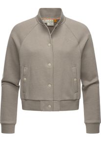 Bomberjacke Ragwear "Collegejacke Simonette", Damen, Gr. 4XL, braun (mocca), Obermaterial: 70% Baumwolle CO. 30% Polyester PES., Jacken Bomberjacke