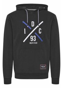 Kapuzenpullover INDICODE "Hoodie IDLeon", Herren, Gr. XXL, schwarz, Obermaterial: 100% Baumwolle CO., bedruckt, normal, Pullover Kapuzenpullover