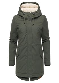 Kurzmantel Ragwear "Kurzmantel Cannas YOUMODO", Damen, Gr. M, gr&uuml;n (schwarz olive), Obermaterial: 65% Polyester PES. 35% Baumwolle CO. Obermaterial: Futter: 100% Polyester PES. 100% Polyester PES., M&auml;ntel Kurzmantel