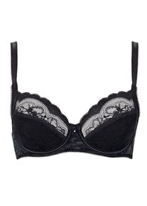 B&uuml;gel-BH LISCA "B&uuml;gel BH Evelyn", Damen, Gr. 75, Cup G, schwarz, Stoff, Obermaterial: 83% Polyamid PA. 17% Elasthan EL., BHs B&uuml;gel-BH